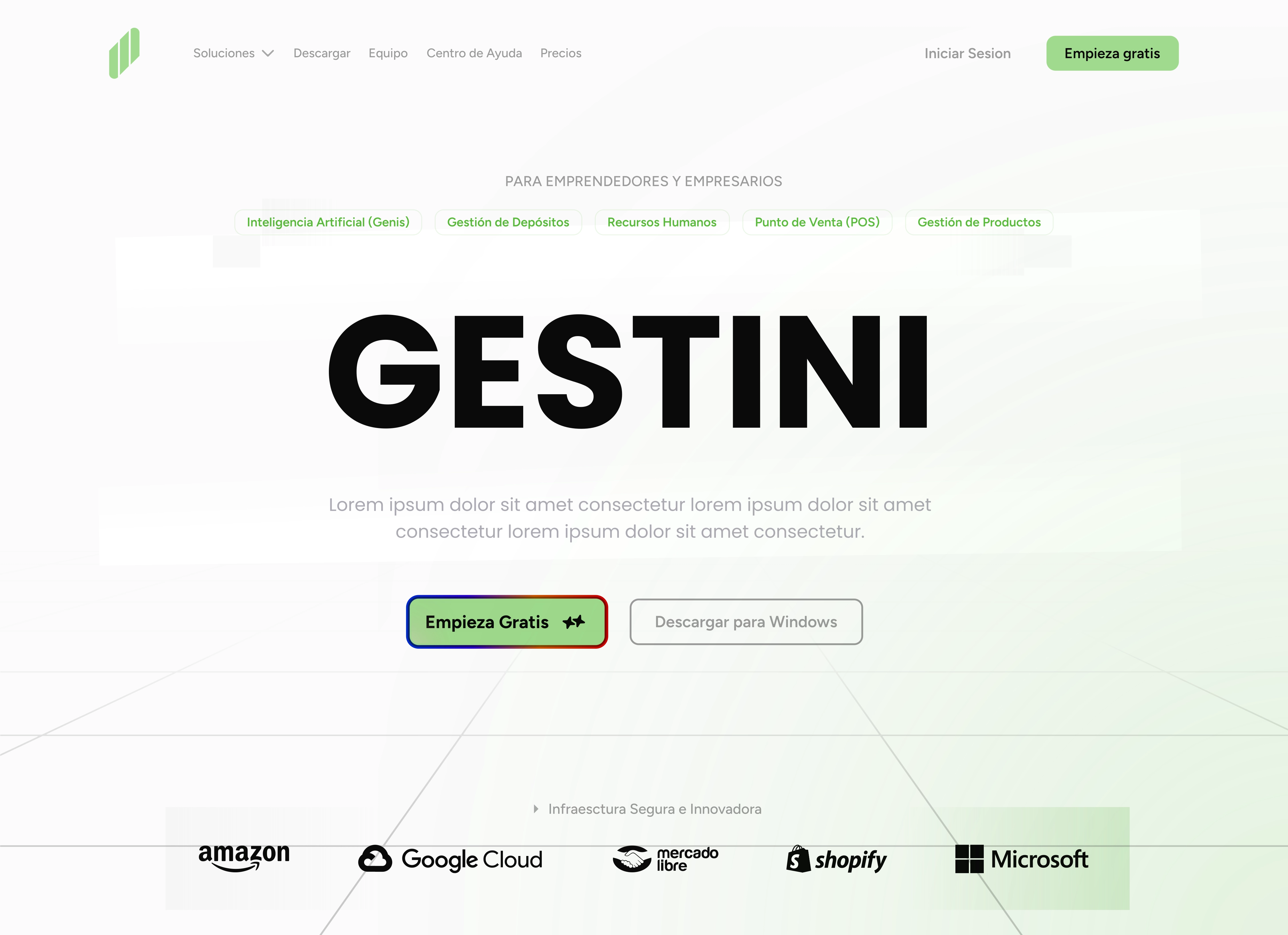 Gestini Landing Page